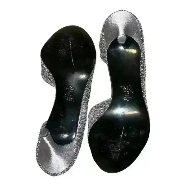 Nina‎ Fern-GM Silver Sparkle Heel Pumps, Size 9.5 - Image 8