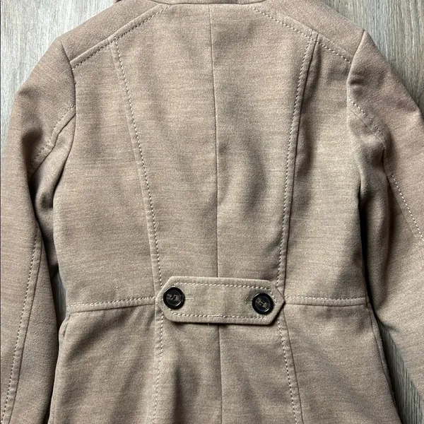 H&M Tan Double-Breasted Pea Coat Size 6 - Image 13