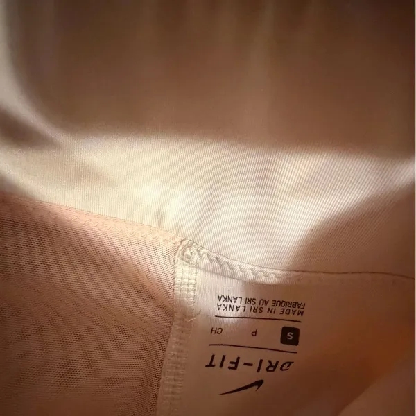 Nike Dri-Fit Racerback Sports Bra Peach Cream Lavender Size S - Image 2