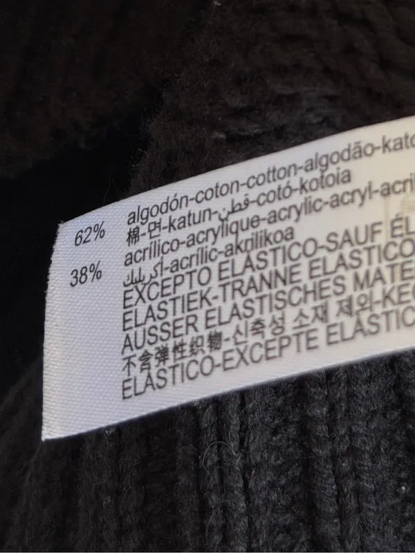 ZARA Black Mockneck Sweater Size Large Chunky Fall Winter Blogger Fav - Image 9