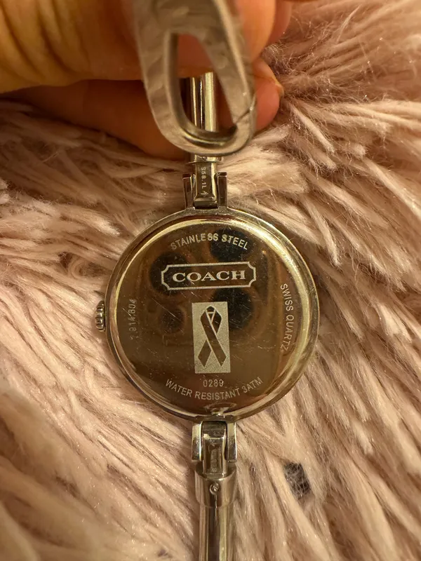 Coach Bangle Watch Mercer Signature Etched Women’s Silver - Image 2