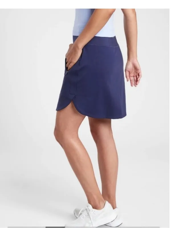 Athleta Fairway Golf Skort 18" Navy Blue Size XS Skirt with Shorts - Image 2