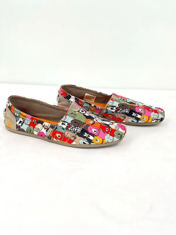 BOBS Skechers Plush Paws for Dogs Multi Dog Print Slip On Flats Women’s 8.5 - Image 9