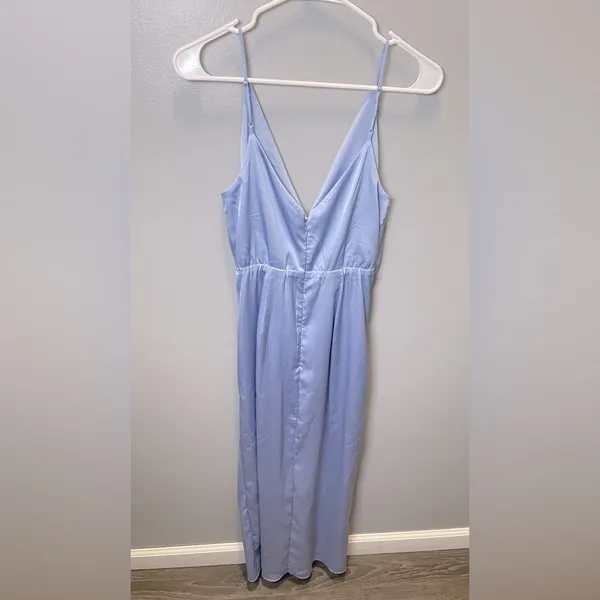 Abercrombie & Fitch Women’s Draped Twist Front Maxi Dress Light Blue‎ Size SP - Image 3