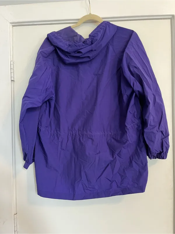 St. John's Bay dark Purple Hooded Windbreaker Y2K pockets - Image 4