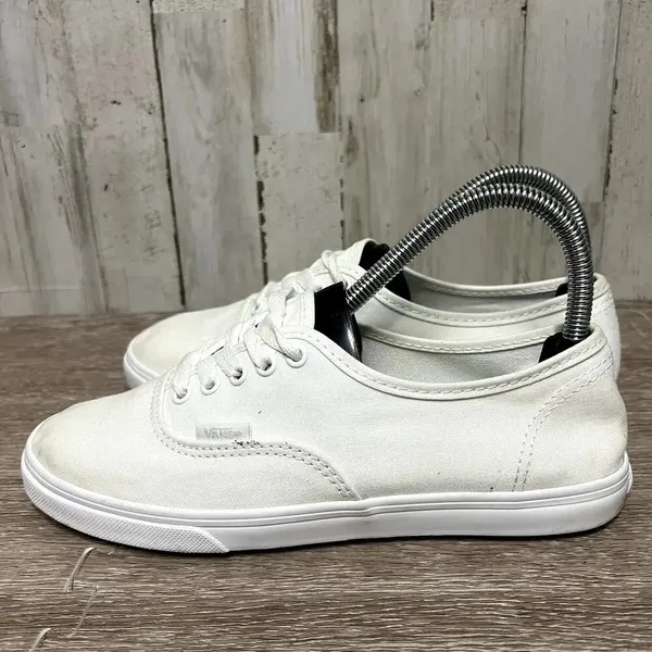 Vans Authentic Unisex Canvas Skateboarding Sneakers‎ White Mens 5/Women's 6.5 - Image 3