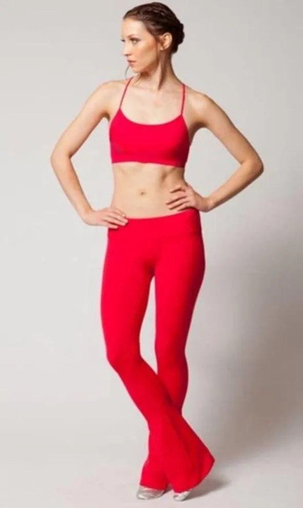 Splits59 Raquel Red Flare Legging Pant Activewear - Image 7