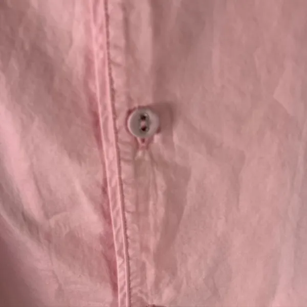 SKIMS Sleep Shirt Women's M/M Pink Cotton Button‎ Down Long Sleeve Pajama Top - Image 6