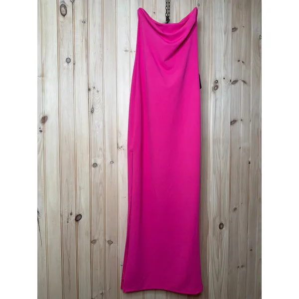 NWT Lulus Elaborate Excellence Hot Pink Strapless Bodycon Maxi Dress Party Sz S - Image 2