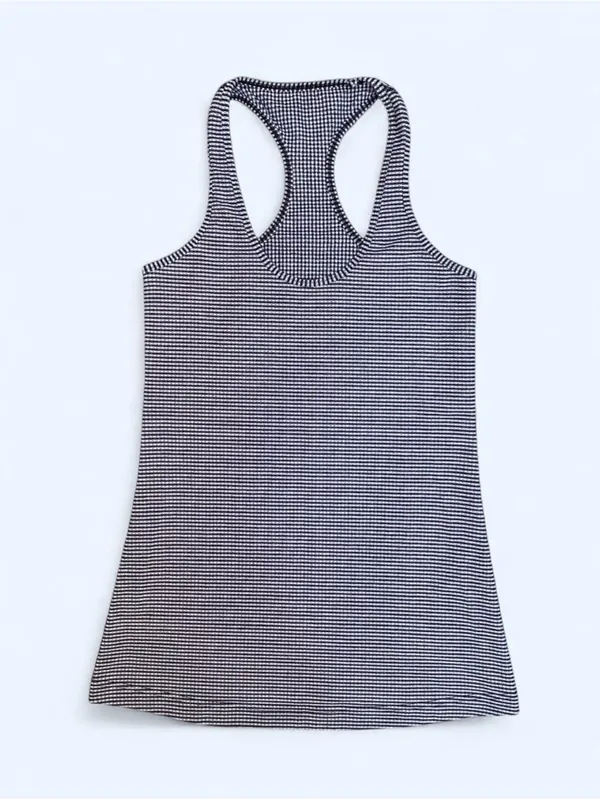 Lululemon Cool Racerback Gingham Inkwell yoga Pilates gym activewear training - Image 5