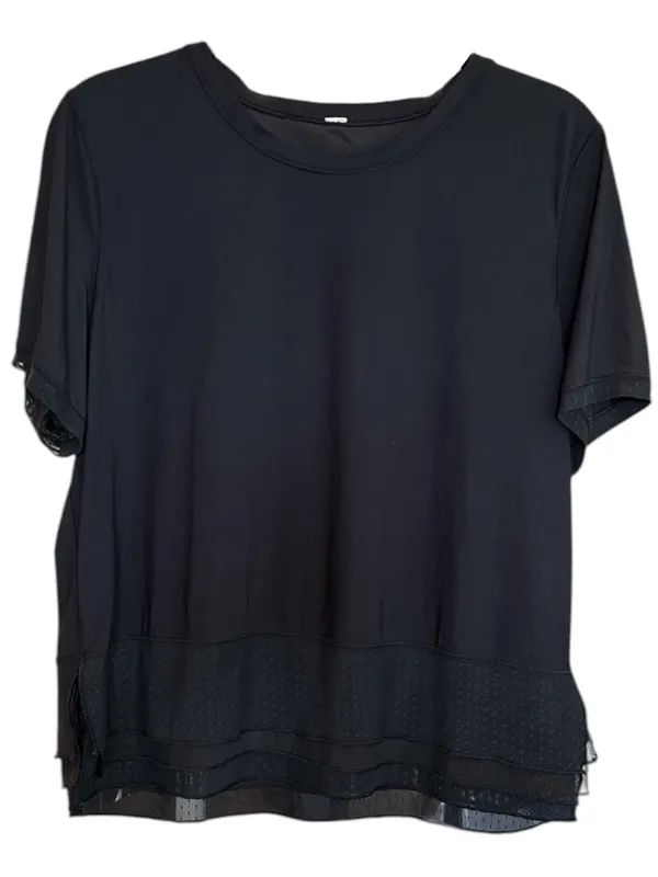Lululemon Sole Training Short Sleeve Black Workout Hiking Top - Image 4
