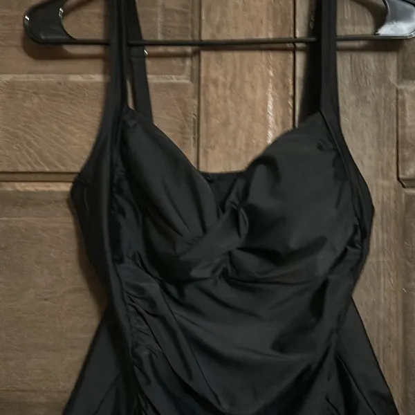 ADFOLF One Piece Black‎ Ruched swimsuit. Sz medium. - Image 5