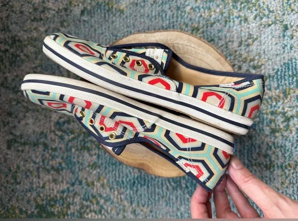 Kate Spade x Keds Champion Geo lace less slip on sneakers, size 6.5M - Image 9