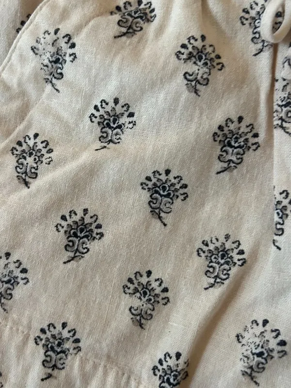 A New Day Linen Blend Paperbag Waist All Over Print Shorts Size XS Boho - Image 5