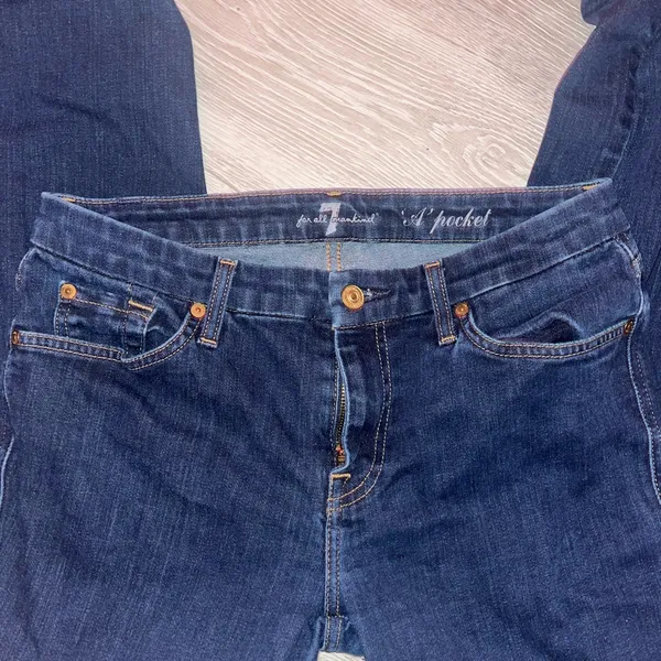 7 For All Mankind Dark Blue Jeans - Image 3
