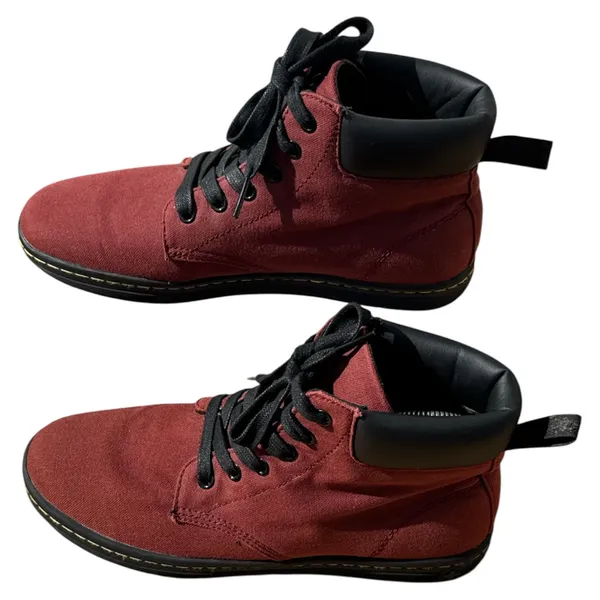 Dr. Martens Maelly Red Canvas Boots Women’s 8 EU 39 UK 6 Lace Up - Image 3