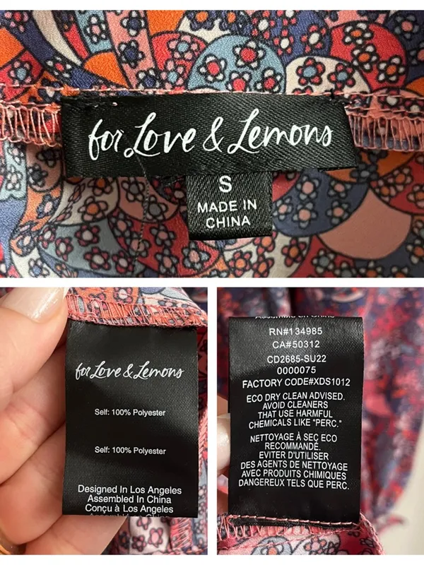 For Love And Lemons Tonya Long Sleeve Mini Dress Size Small - Image 12