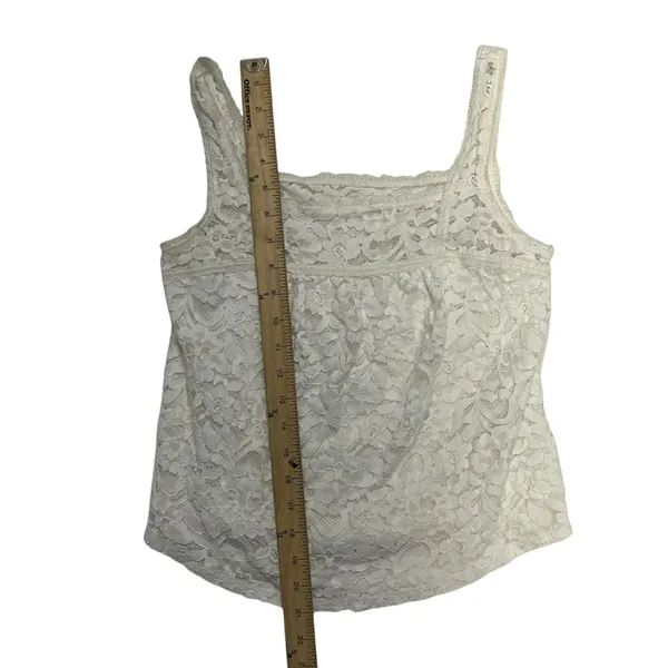 Hollister Y2K Women's White Lace Tank Top Size Small - Image 5