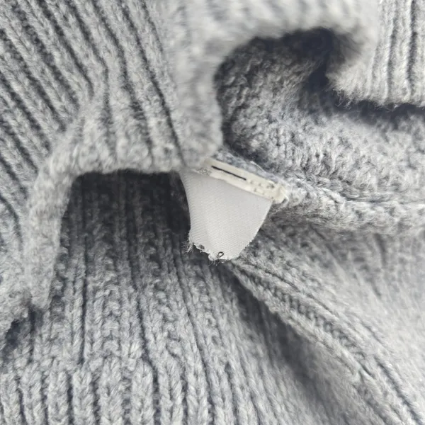 Madewell Textured Knit‎ Gray Sweater Crew Neck Long Sleeve Casual Womens Size M - Image 6