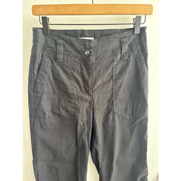 Maeve by Anthropologie The‎ Naomi Linen Blend Wide Leg Flare Pants Size 4 boho - Image 3