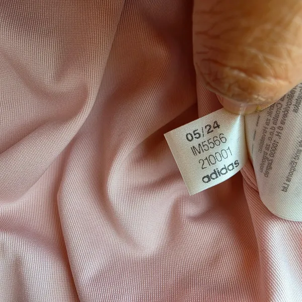 Adidas Womens Quilted Bomber Jacket Pink Full Zip Diamond Quilt IM5566‎ Size M - Image 9