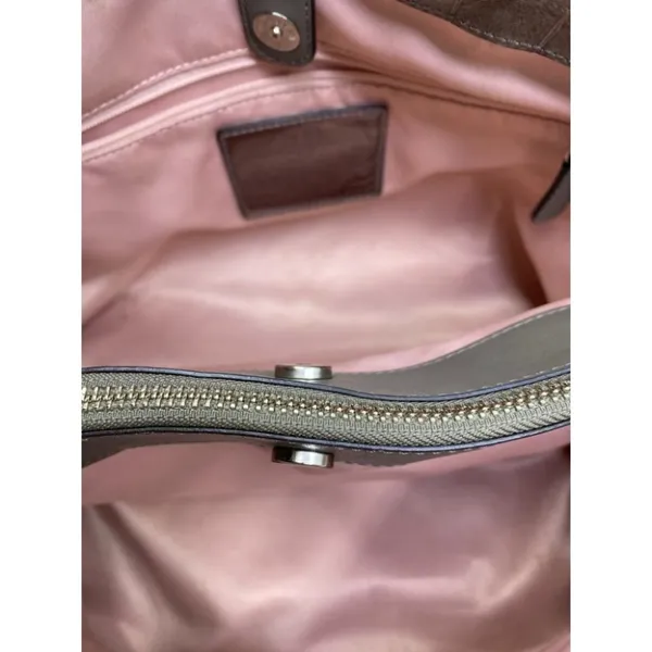 COACH Animal Embossed Leather Gray Shoulder Bag - Image 12