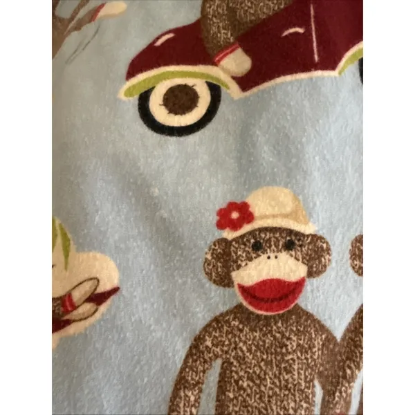 Nick & Nora Pajamas Pants Womens XL Cotton Sock Monkeys Bowling Car Beach - Image 2