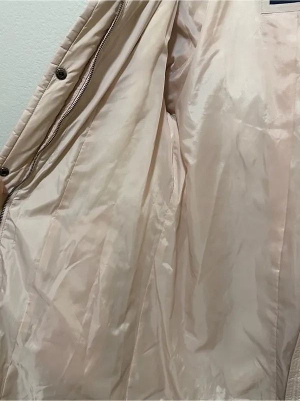London Fog Blush Pink Faux Fur Collar Quilted Puffer Coat Estimated M/L - Image 5