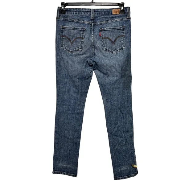 Levis 524 Too Superlow Skinny Jeans Womens 10M Medium Wash Blue Denim Low Rise‎ - Image 9