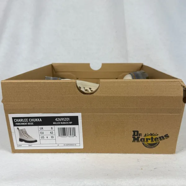 Dr. Martens Charlee Chukka Boots Womens 10 UK 8 Milled‎ Nubuck Parchment Beige - Image 14