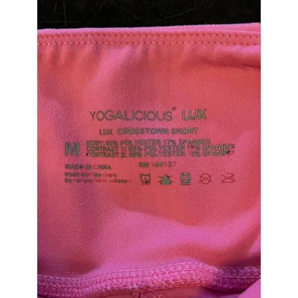 Yogalicious Lux Crosstown Skort Womens Medium Pink Athletic Tennis Running Golf - Image 4