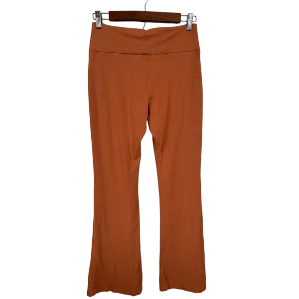 Split59 Raqel High Waisted Fleece Flare Pant in Rust Womans Medium - Image 4