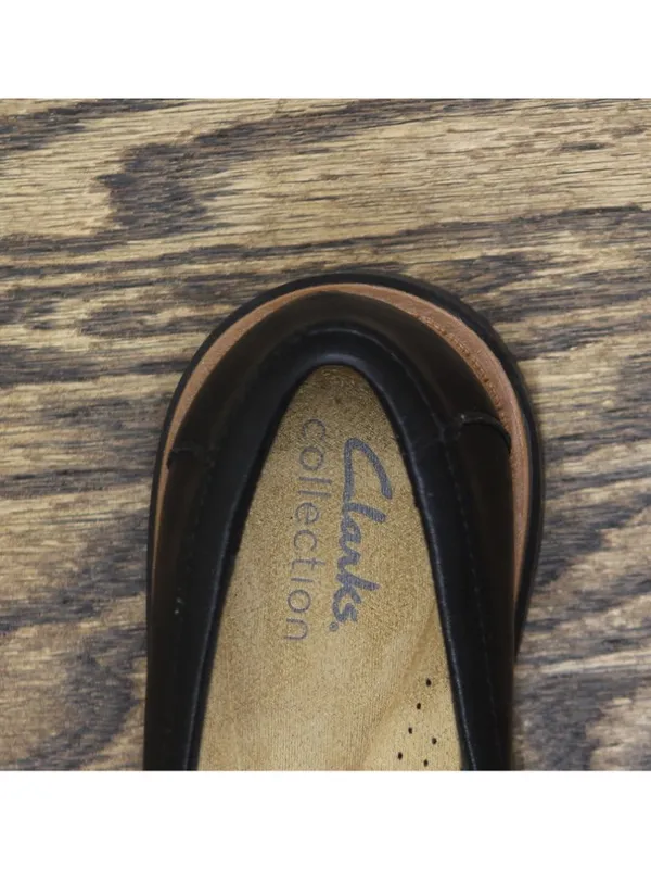 Clarks Westlynn Glow Penny Loafer 26184333 Black Leather 5M - Image 9