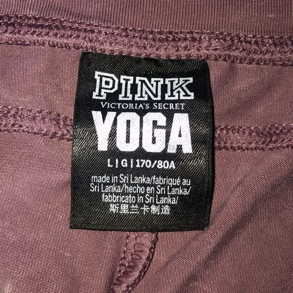 PINK by Victoria secret acid washed cotton campus drawstring yoga pants Sz Lg - Image 6