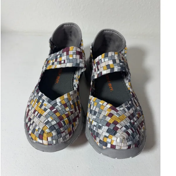 Bernie Mev Size 5 (EU 36) Charm Slate Multicolor Mary Jane Slip-On Woven Flats - Image 2