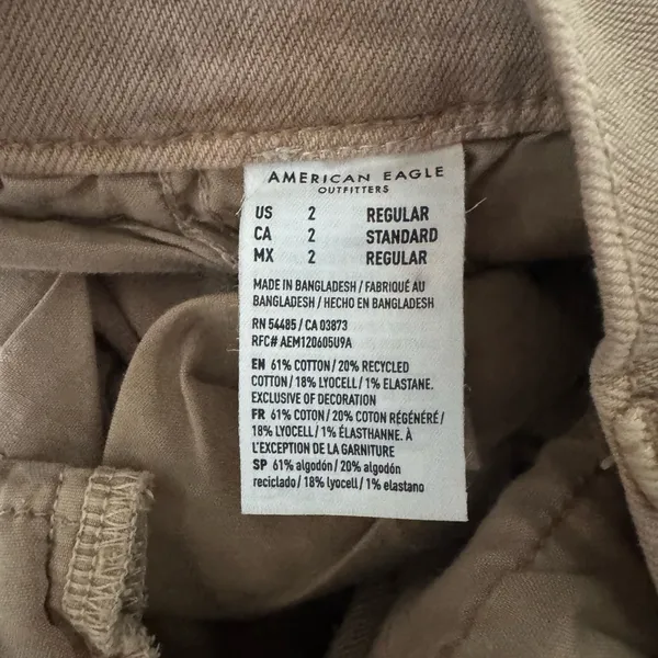 American Eagle Outfitters High-Waist Wide-Leg Jeans in Taupe - Image 6