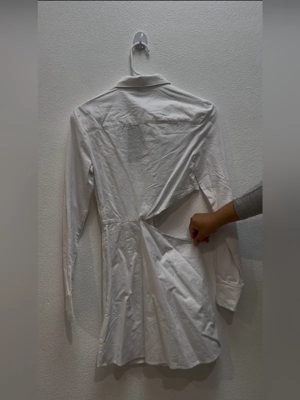 Heiress Beverly Hills White Chain Shirt Dress size XXS - Image 3