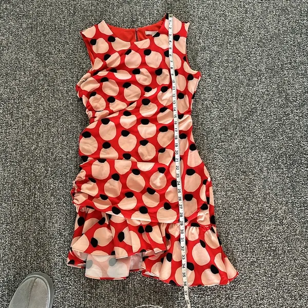 NWT Anthropologie Hutch Sleeveless Shirred Asymetrical Ruffle-Hem Dress - Image 7