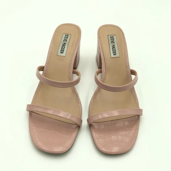 Steve Madden Pink Issy Croc Block Sandal Heel Size 10 - Image 2