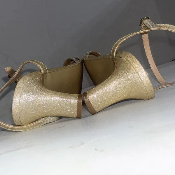 Badgley‎ Mischka American Glamour Glitter Strappy Heels Pageant Dress Shoes 9.5 - Image 13