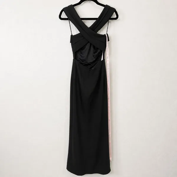 NEW Lulus Head to Cocktail Hour Black Halter Neck Open Back Maxi Dress Small - Image 7