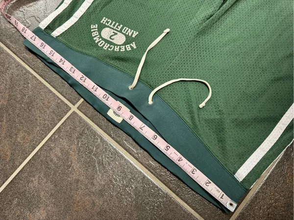 Abercrombie & Fitch A&F Vintage 2000s 90s Y2K Nylon Track Pants Green Medium - Image 11