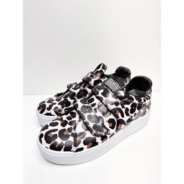 Goats Leopard Print Triple‎ Strap Sneakers Womens Size 6.5 Pink Black - Image 2