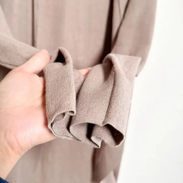 Babaton Taupe Open Front Long Cocoon Cardigan XS - Image 7