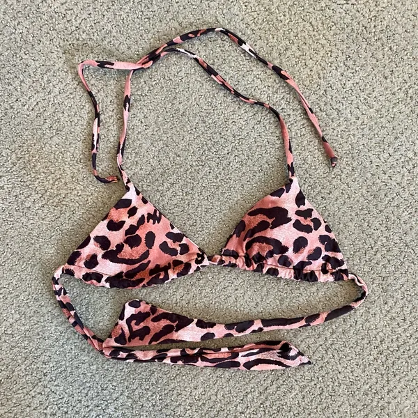 SheIn Leopard Triangle Top With Tie Side Bikini Set - Brand new, never worn! 🤎🖤 - Image 6