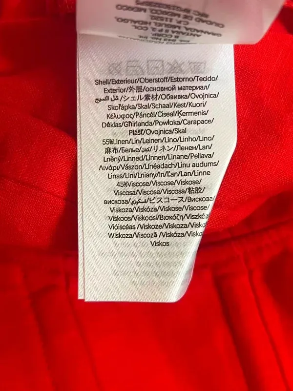 NWOT Farm Rio Red Linen Blend Wide-Leg Jumpsuit Size S - Image 12