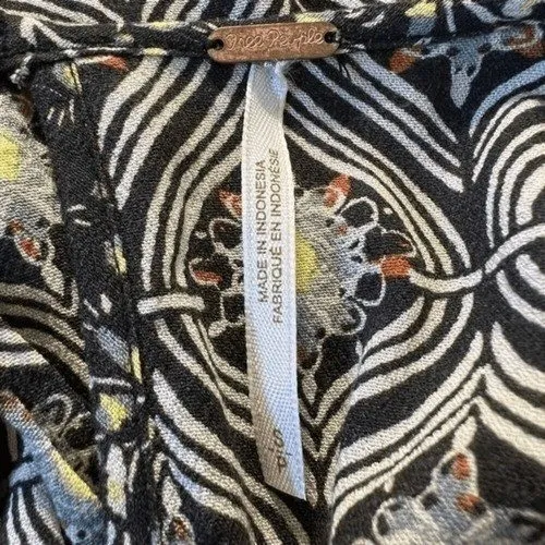 FREE PEOPLE Rolling Hills Mixed‎ Media Empire Waist Tunic Top EUC Size S - Image 7