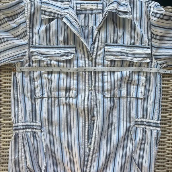 We the Free Pop Prep Striped Shirt small coastal preppy‎ vacation beach - Image 11
