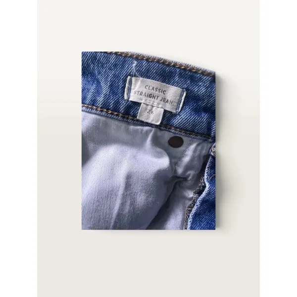 J.Crew Classic Straight Jeans Womens 26 Blue Denim High Rise 100% Cotton M3520 - Image 3