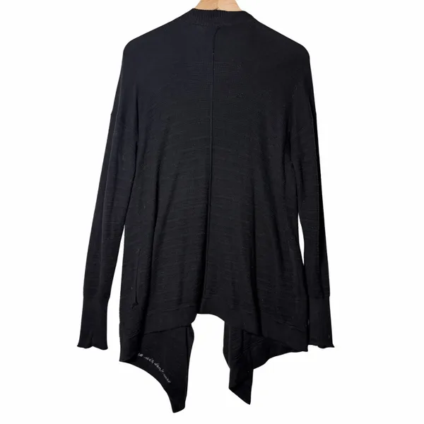 Lululemon Cardigan Black Find Your Calm Wrap Sweater Silk Blend Womens 6-8 - Image 2